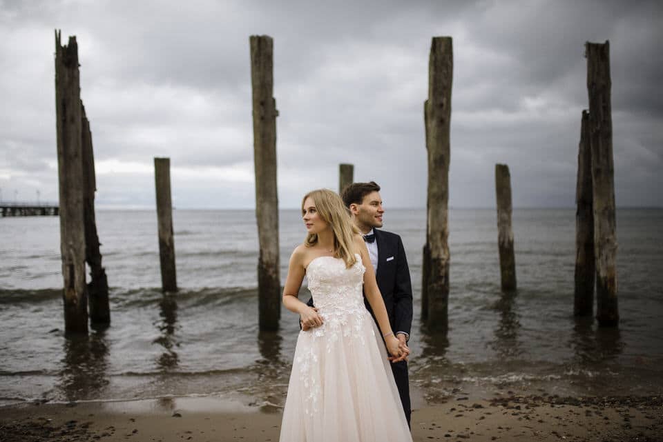 sesja ślubna nad morzem Gdynia Orłowo